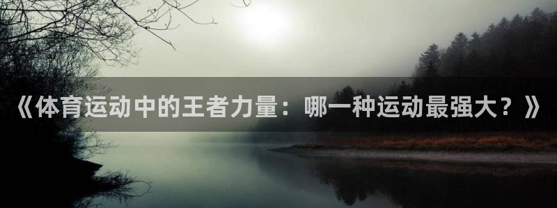 谈球吧体育官网：《体育运动中的王者力量：哪一种运动最强大？》